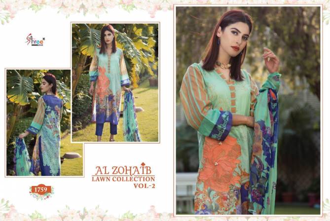 shree al zohaib lawn Latest Fancy Designer collection 2 Pure Cotton Print With Embroial  pakistani salwar suits collection 